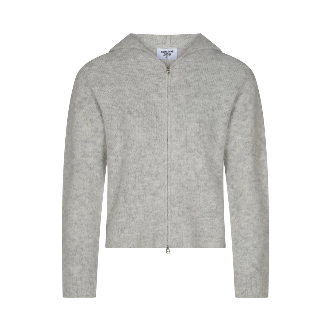 Dual Zip Hoodie - Light Grey