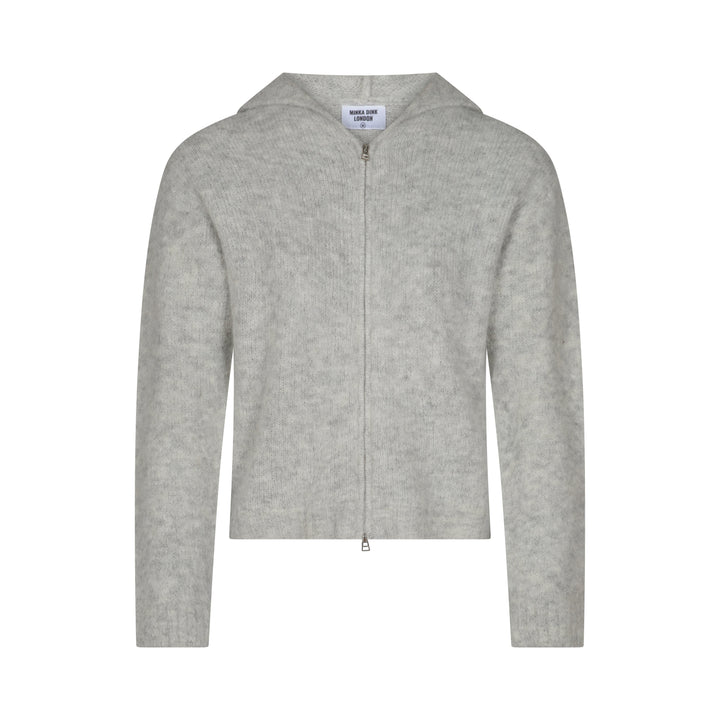 Dual Zip Hoodie - Light Grey