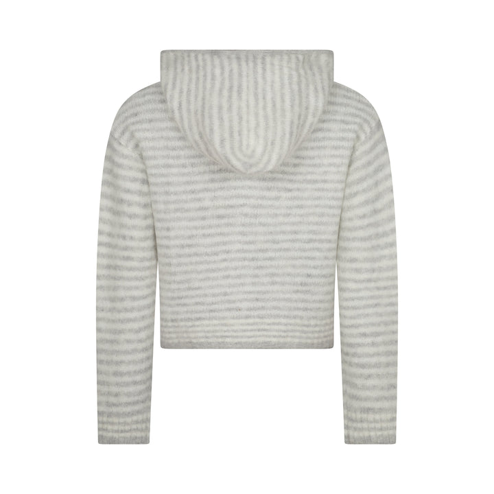 Dual Zip Hoodie - Grey Stripe