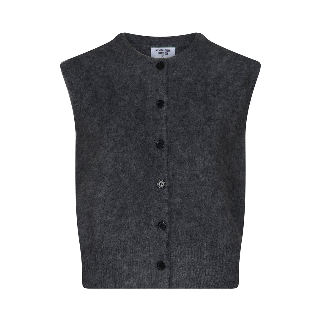 Knit Vest - Dark Grey