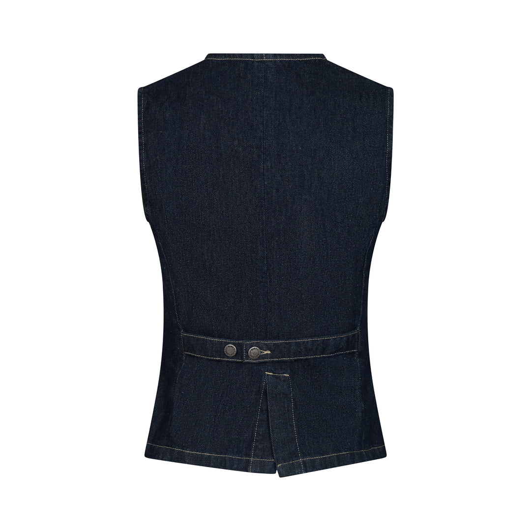 Hani Waistcoat - Dark Wash