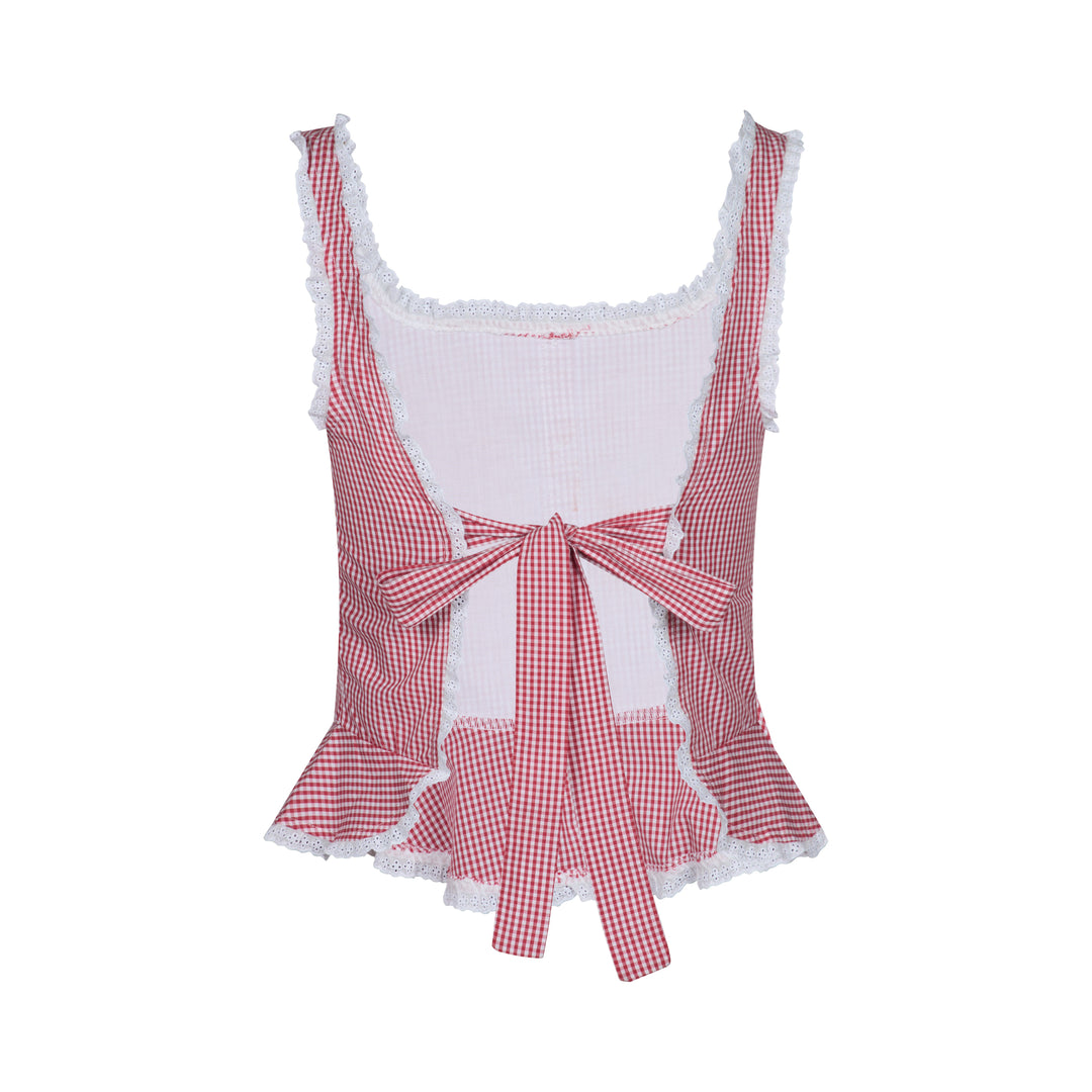 Lola Top - Red Gingham