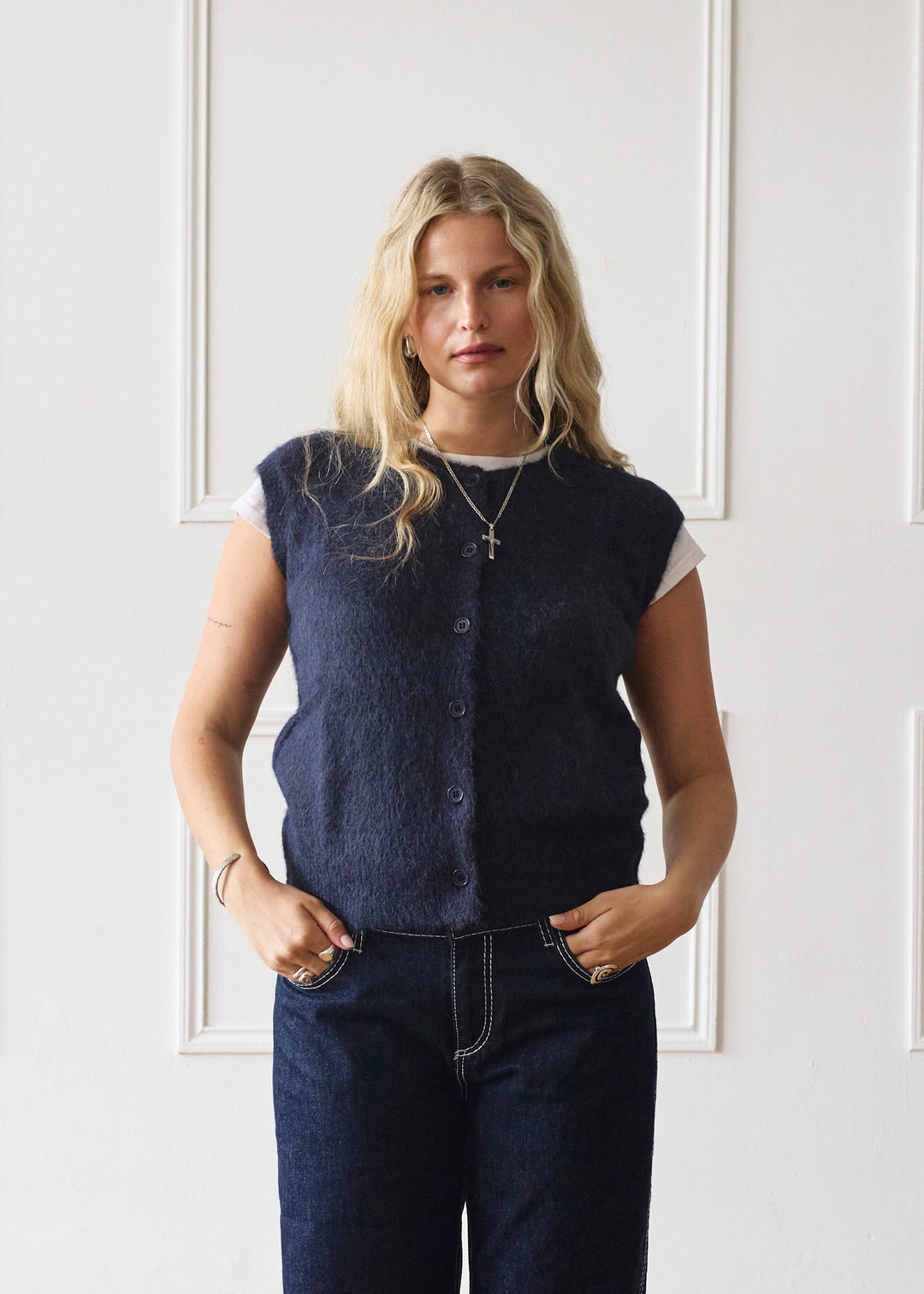 Gilet en Maille - Marine