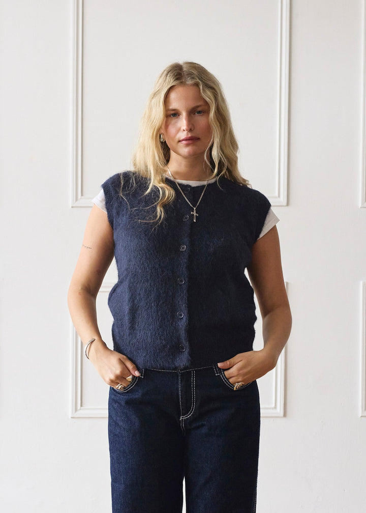 Gilet en Maille - Marine