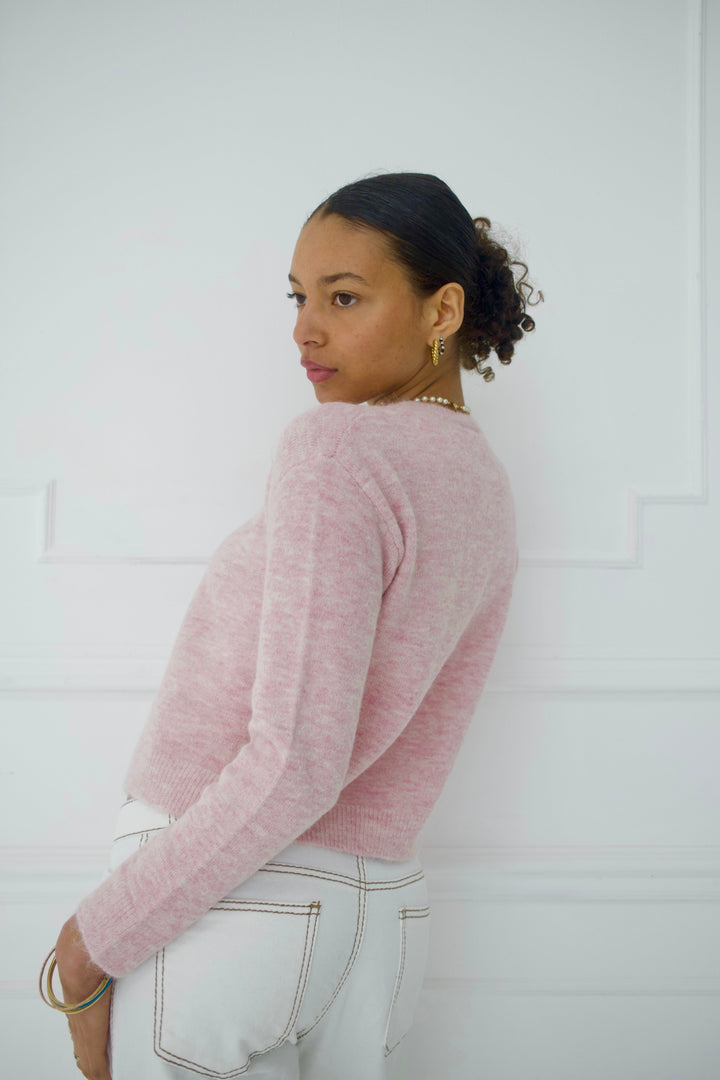 Cardigan Elsa - Rose bébé