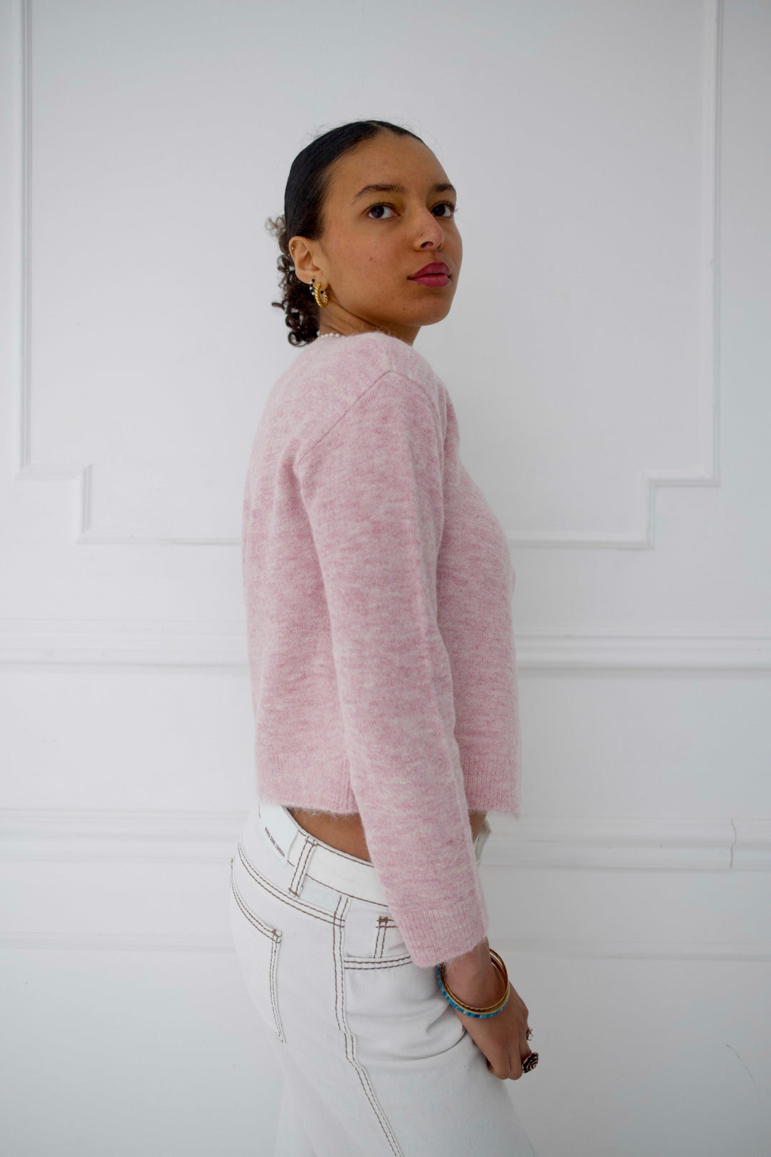 Cardigan Elsa - Rose bébé